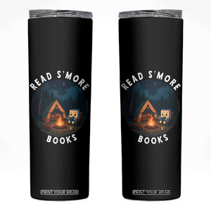 Camping Lover Skinny Tumbler Read Smore Books Funny Smores TS12 Black Print Your Wear