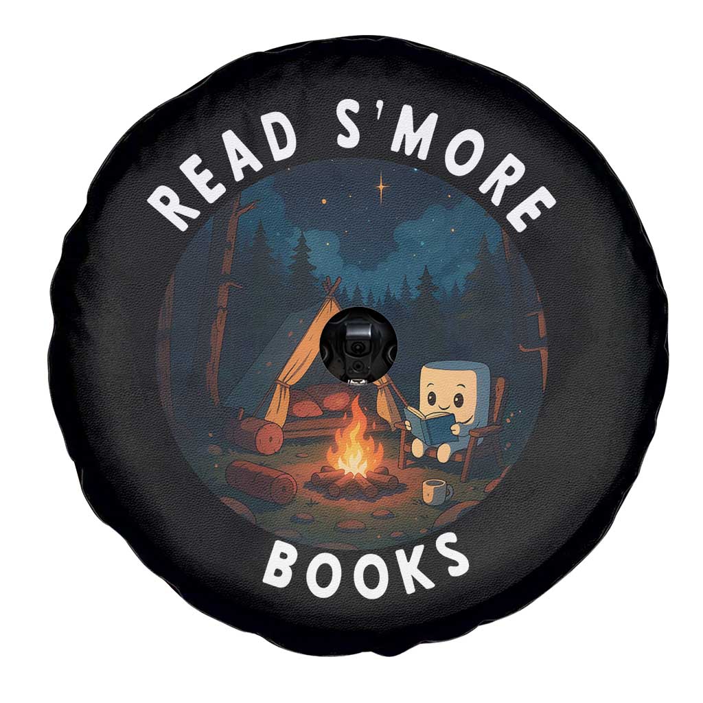 Camping Lover Spare Tire Cover Read Smore Books Funny Smores TS12 Print Your Wear