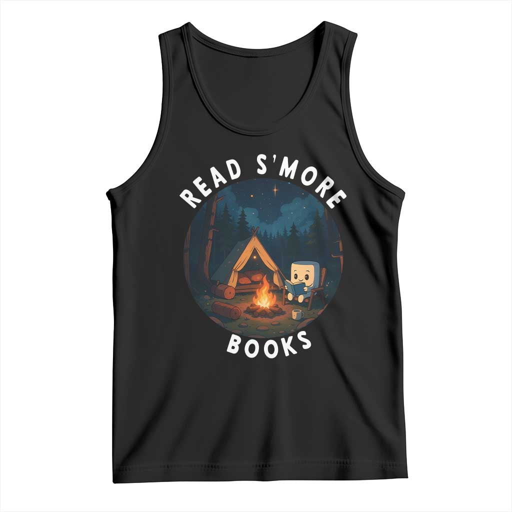 Camping Lover Tank Top Read Smore Books Funny Smores TS12 Black Print Your Wear