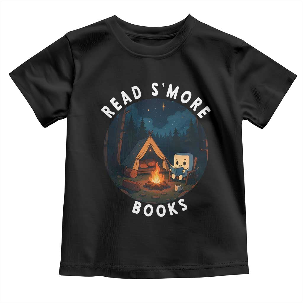 Camping Lover Toddler T Shirt Read Smore Books Funny Smores TS12 Black Print Your Wear