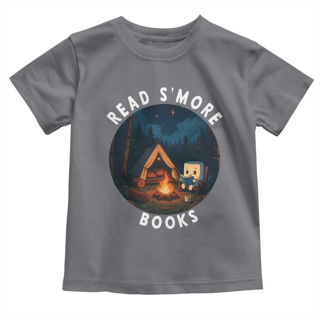 Camping Lover Toddler T Shirt Read Smore Books Funny Smores TS12 Charcoal Print Your Wear