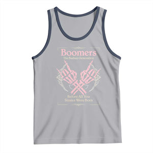 Baby Boomers Tank Top The Badass Generation Before All You Sissies Were Born TS12 Athletic Heather Navy Print Your Wear