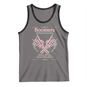 Baby Boomers Tank Top The Badass Generation Before All You Sissies Were Born TS12 Deep Heather Black Print Your Wear