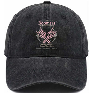 Baby Boomers Washed Cotton Baseball Cap The Badass Generation Before All You Sissies Were Born TS12 Print Your Wear