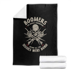 Baby Boomers Proud Throw Blanket The Badass Generation Before All You Sissies Were Born TS12 Black Print Your Wear