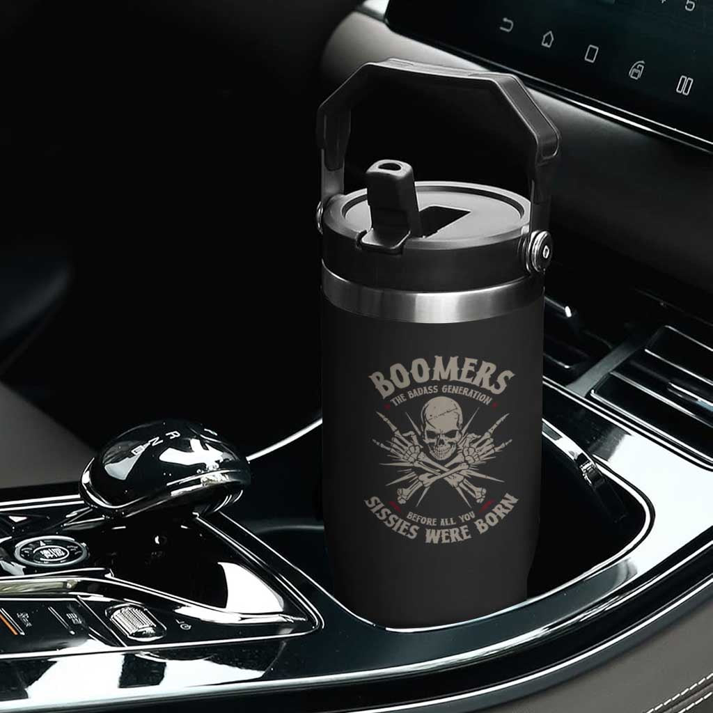 Baby Boomers Proud Flip Straw Tumbler The Badass Generation Before All You Sissies Were Born TS12 Print Your Wear