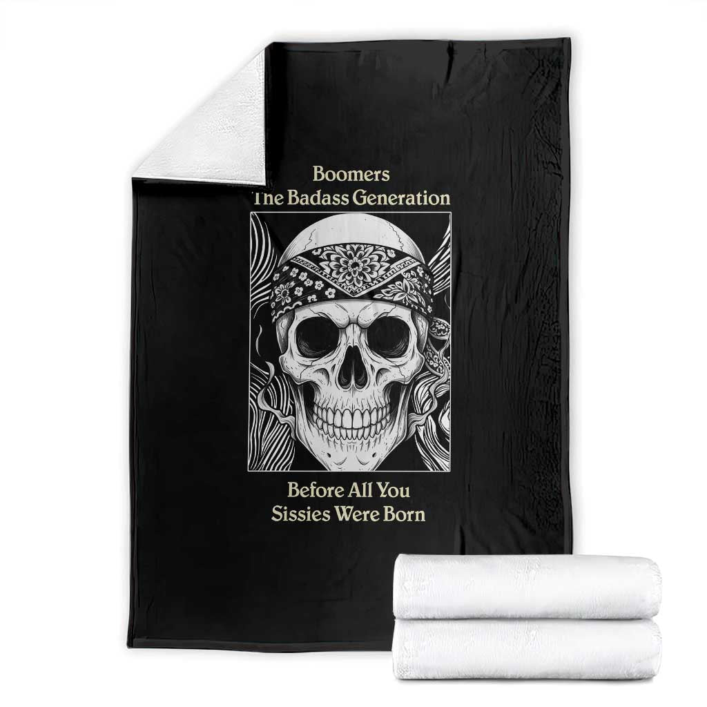 Baby Boomers Generation Throw Blanket Retro Badass Quote Gift TS12 Black Print Your Wear