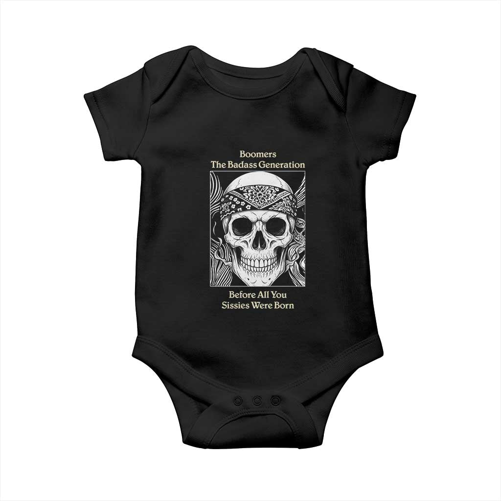 Baby Boomers Generation Baby Onesie Retro Badass Quote Gift TS12 Black Print Your Wear
