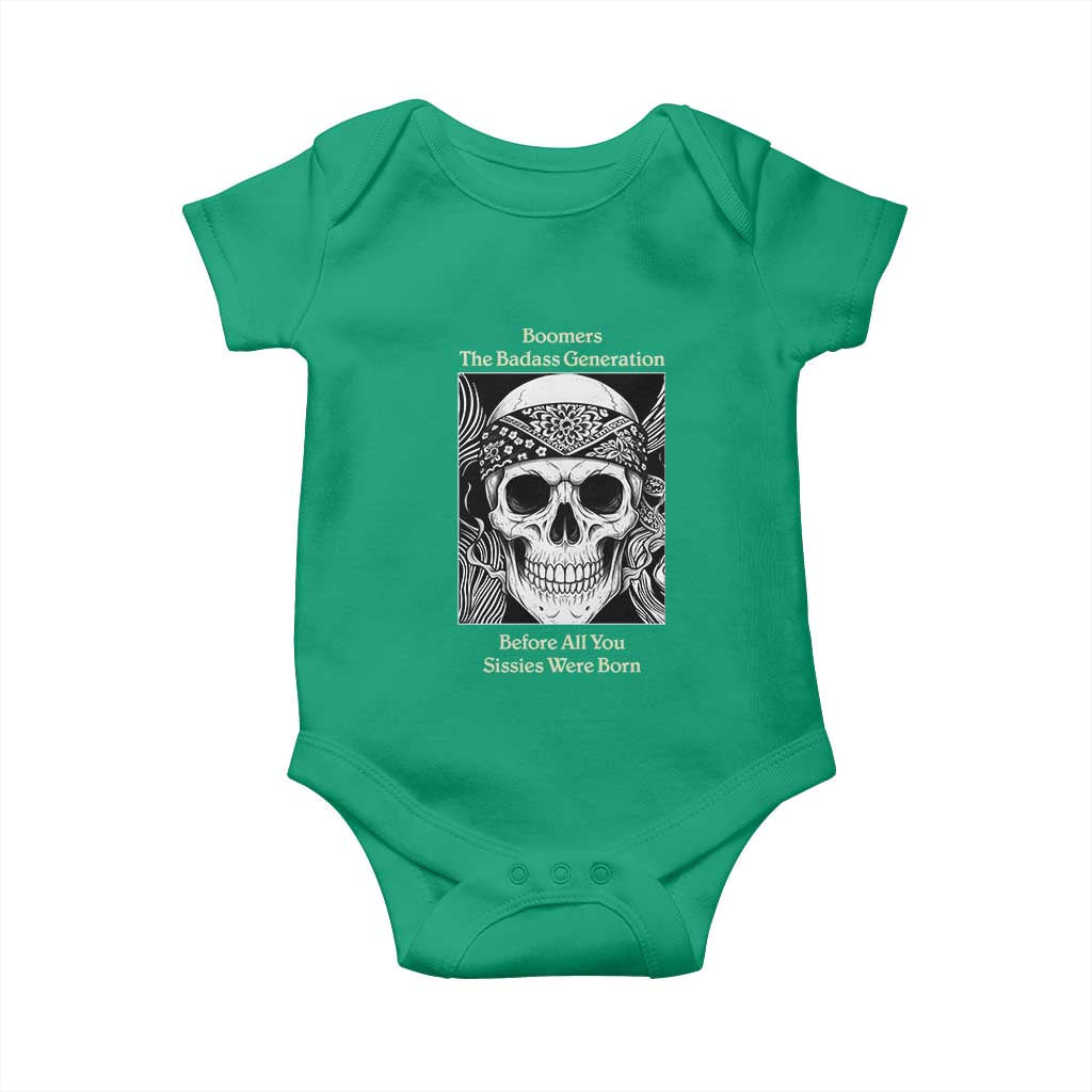 Baby Boomers Generation Baby Onesie Retro Badass Quote Gift TS12 Irish Green Print Your Wear