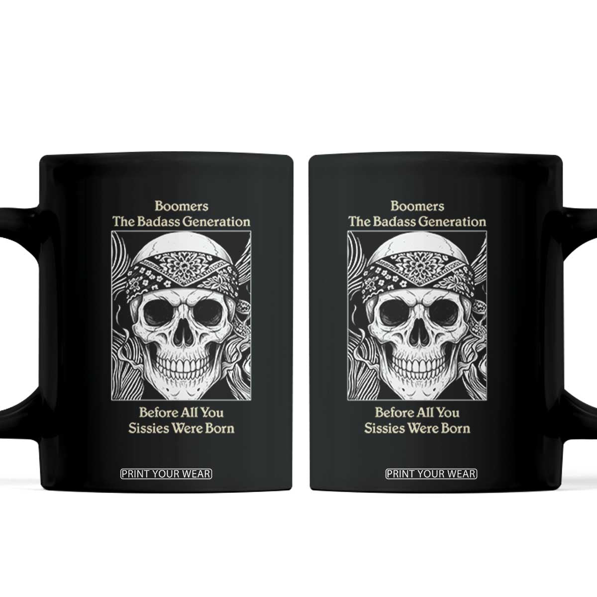 Baby Boomers Generation Coffee Mug Retro Badass Quote Gift TS12 Black Print Your Wear