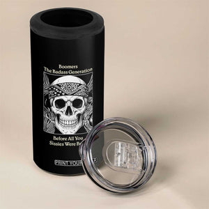 Baby Boomers Generation 4 in 1 Can Cooler Tumbler Retro Badass Quote Gift TS12 Print Your Wear