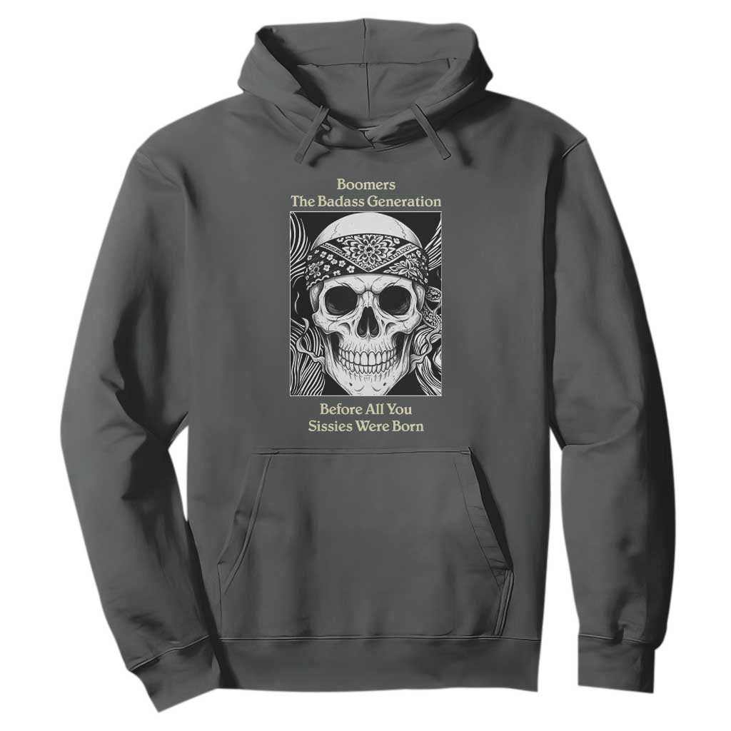 Baby Boomers Generation Hoodie Retro Badass Quote Gift TS12 Dark Heather Print Your Wear