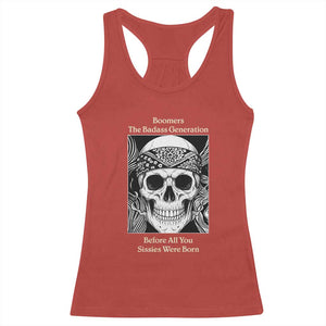 Baby Boomers Generation Racerback Tank Top Retro Badass Quote Gift TS12 Red Print Your Wear