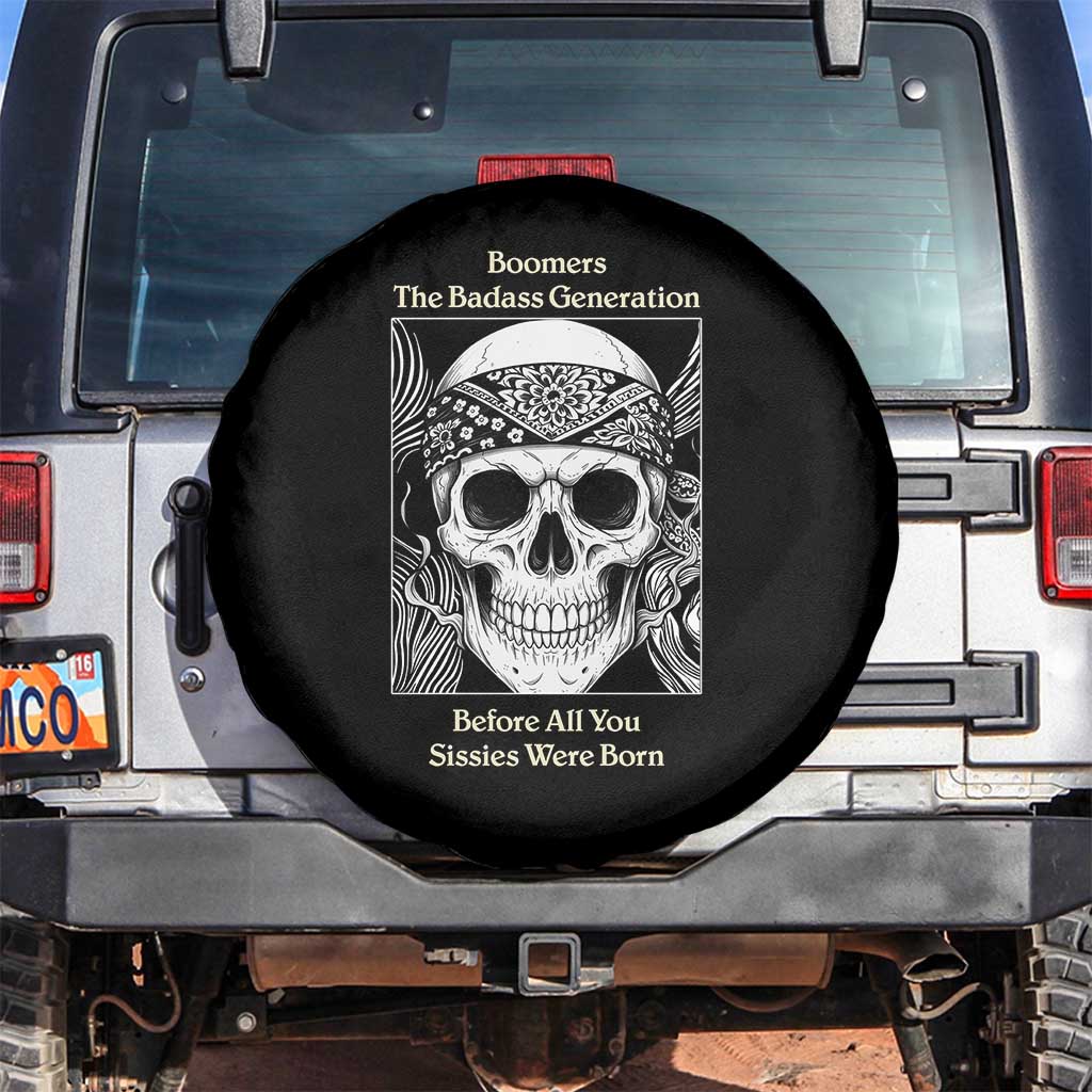 Baby Boomers Generation Spare Tire Cover Retro Badass Quote Gift TS12 No hole Black Print Your Wear