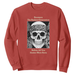 Baby Boomers Generation Sweatshirt Retro Badass Quote Gift TS12 Red Print Your Wear