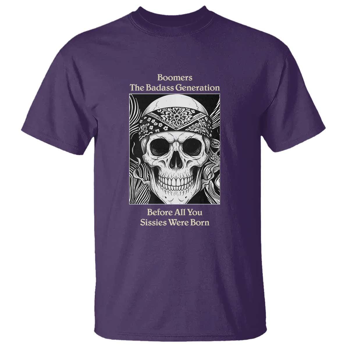 Baby Boomers Generation T Shirt Retro Badass Quote Gift TS12 Purple Print Your Wear