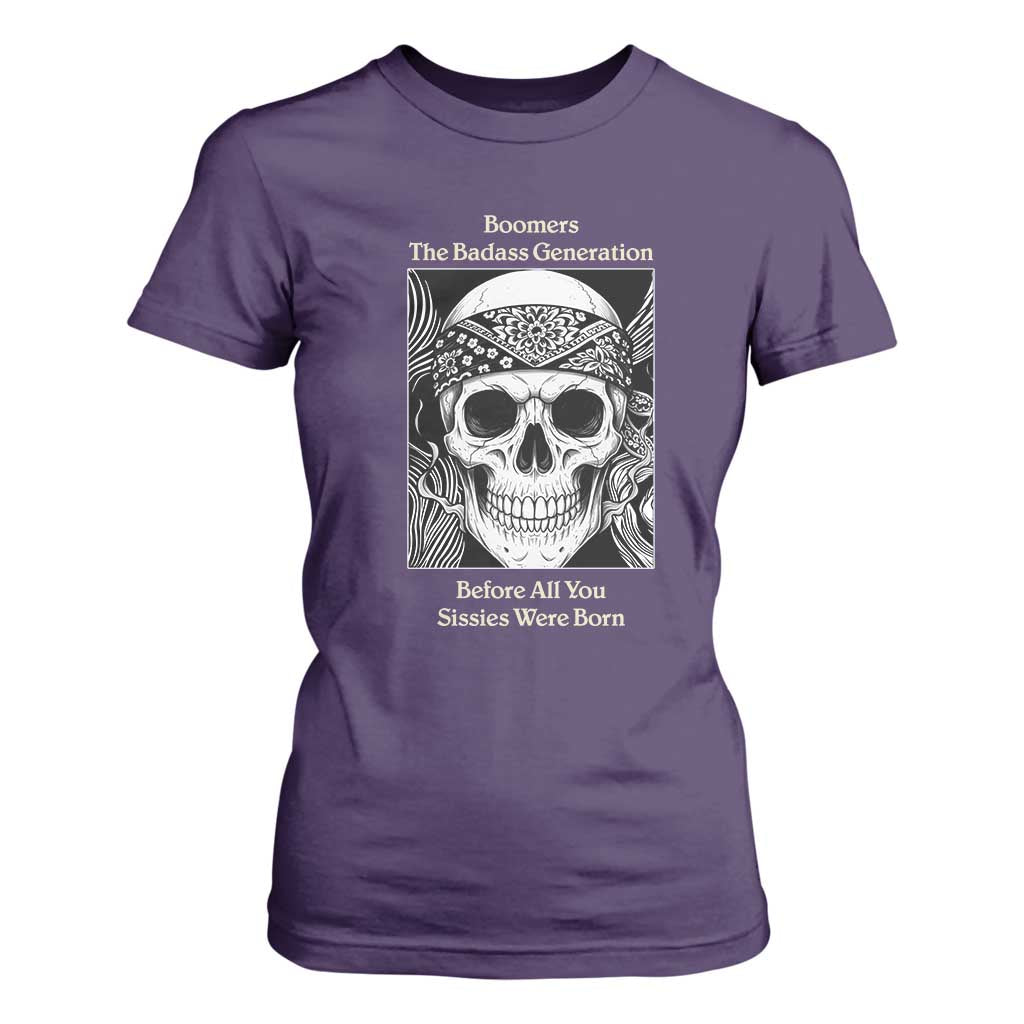 Baby Boomers Generation T Shirt For Women Retro Badass Quote Gift TS12 Purple Print Your Wear