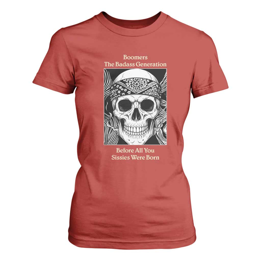 Baby Boomers Generation T Shirt For Women Retro Badass Quote Gift TS12 Red Print Your Wear