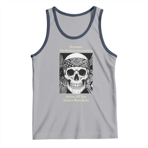 Baby Boomers Generation Tank Top Retro Badass Quote Gift TS12 Athletic Heather Navy Print Your Wear