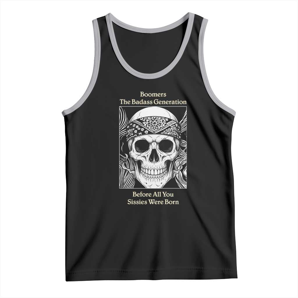 Baby Boomers Generation Tank Top Retro Badass Quote Gift TS12 Black Athletic Heather Print Your Wear