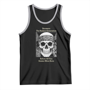 Baby Boomers Generation Tank Top Retro Badass Quote Gift TS12 Black Athletic Heather Print Your Wear
