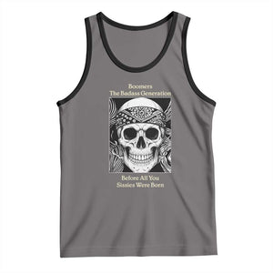 Baby Boomers Generation Tank Top Retro Badass Quote Gift TS12 Deep Heather Black Print Your Wear