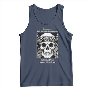 Baby Boomers Generation Tank Top Retro Badass Quote Gift TS12 Navy Print Your Wear