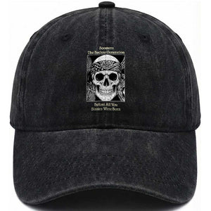 Baby Boomers Generation Washed Cotton Baseball Cap Retro Badass Quote Gift TS12 Print Your Wear