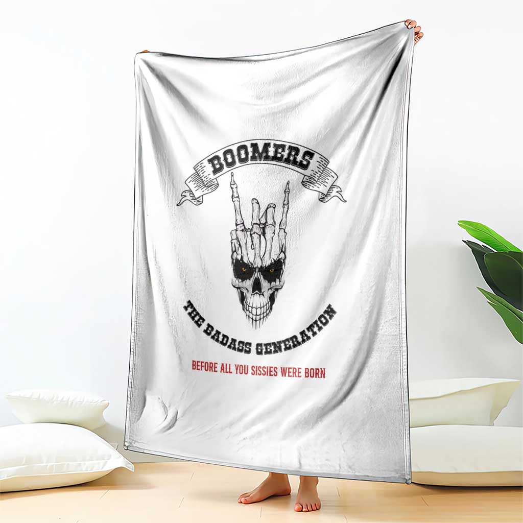 Baby Boomers The Badass Generation Funny Quote Gift Throw Blanket TS12 Print Your Wear