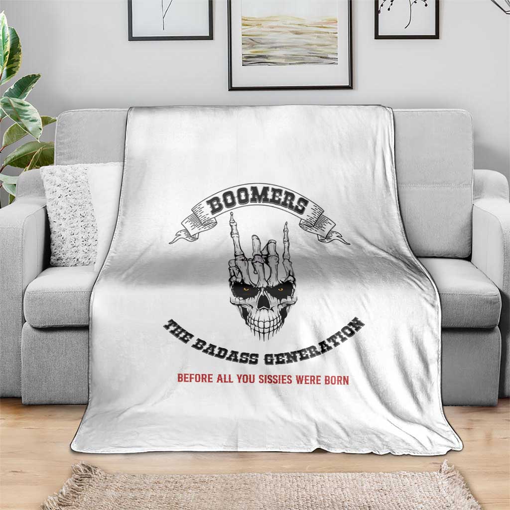 Baby Boomers The Badass Generation Funny Quote Gift Throw Blanket TS12 Print Your Wear