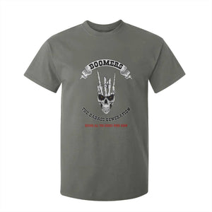 Baby Boomers The Badass Generation Funny Quote Gift T Shirt For Kid TS12 Military Green Print Your Wear