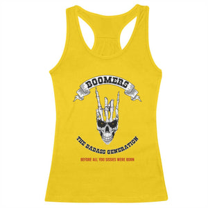 Baby Boomers The Badass Generation Funny Quote Gift Racerback Tank Top TS12 Daisy Print Your Wear
