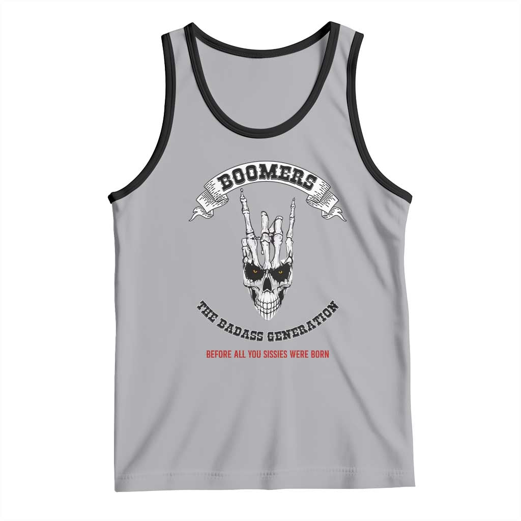 Baby Boomers The Badass Generation Funny Quote Gift Tank Top TS12 Athletic Heather Black Print Your Wear