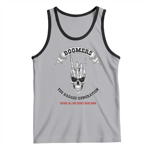 Baby Boomers The Badass Generation Funny Quote Gift Tank Top TS12 Athletic Heather Black Print Your Wear