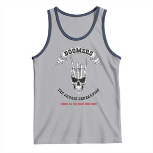 Baby Boomers The Badass Generation Funny Quote Gift Tank Top TS12 Athletic Heather Navy Print Your Wear