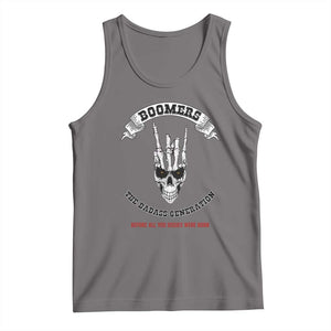 Baby Boomers The Badass Generation Funny Quote Gift Tank Top TS12 Deep Heather Print Your Wear