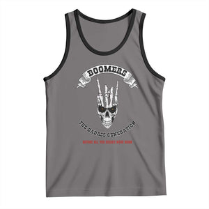 Baby Boomers The Badass Generation Funny Quote Gift Tank Top TS12 Deep Heather Black Print Your Wear