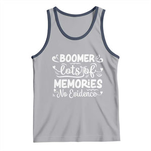 Baby Boomer Generation Tank Top Lots Of Memories No Evidence TS12 Athletic Heather Navy Print Your Wear