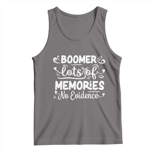 Baby Boomer Generation Tank Top Lots Of Memories No Evidence TS12 Deep Heather Print Your Wear
