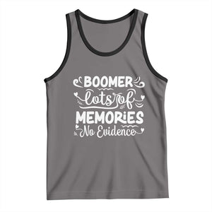 Baby Boomer Generation Tank Top Lots Of Memories No Evidence TS12 Deep Heather Black Print Your Wear