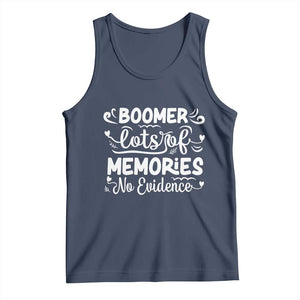 Baby Boomer Generation Tank Top Lots Of Memories No Evidence TS12 Navy Print Your Wear