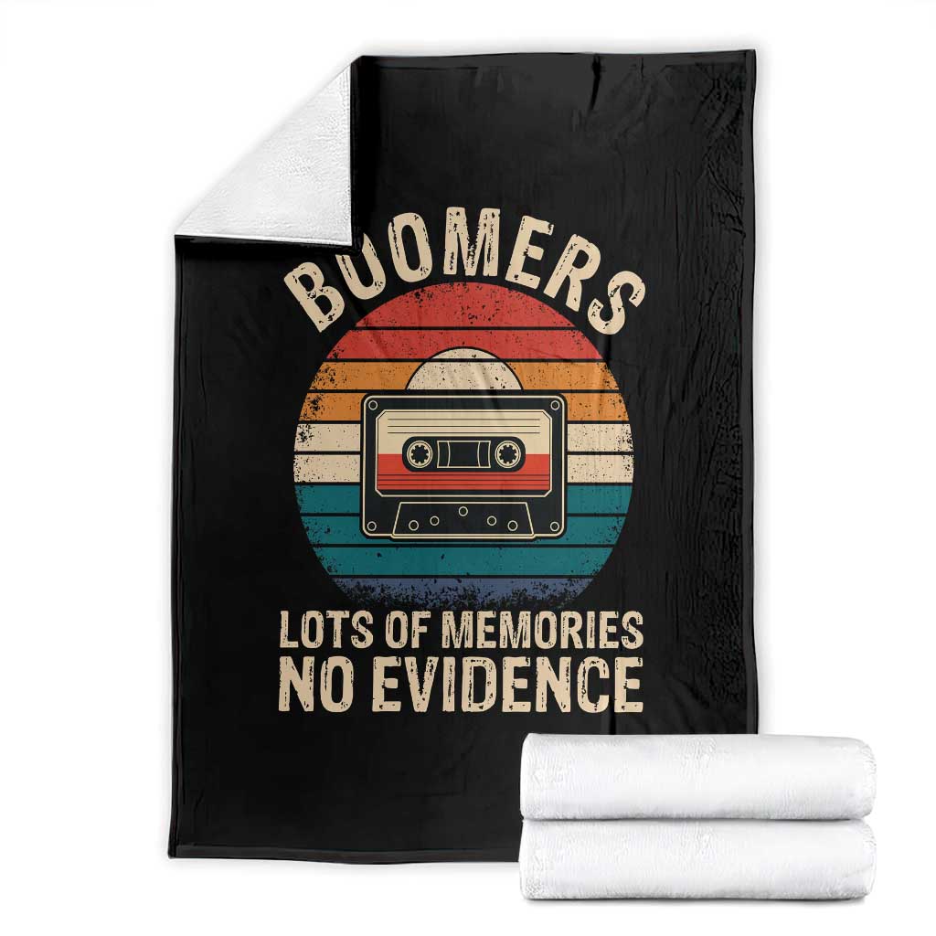 Funny Baby Boomers Lots Of Memories No Evidence Gift Throw Blanket TS12 Black Print Your Wear