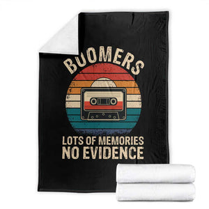 Funny Baby Boomers Lots Of Memories No Evidence Gift Throw Blanket TS12 Black Print Your Wear