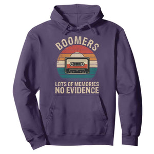 Funny Baby Boomers Lots Of Memories No Evidence Gift Hoodie TS12 Purple Print Your Wear