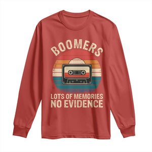 Funny Baby Boomers Lots Of Memories No Evidence Gift Long Sleeve Shirt TS12 Red Print Your Wear