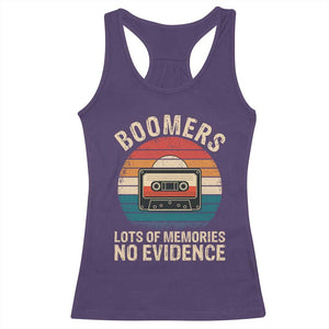 Funny Baby Boomers Lots Of Memories No Evidence Gift Racerback Tank Top TS12 Purple Print Your Wear