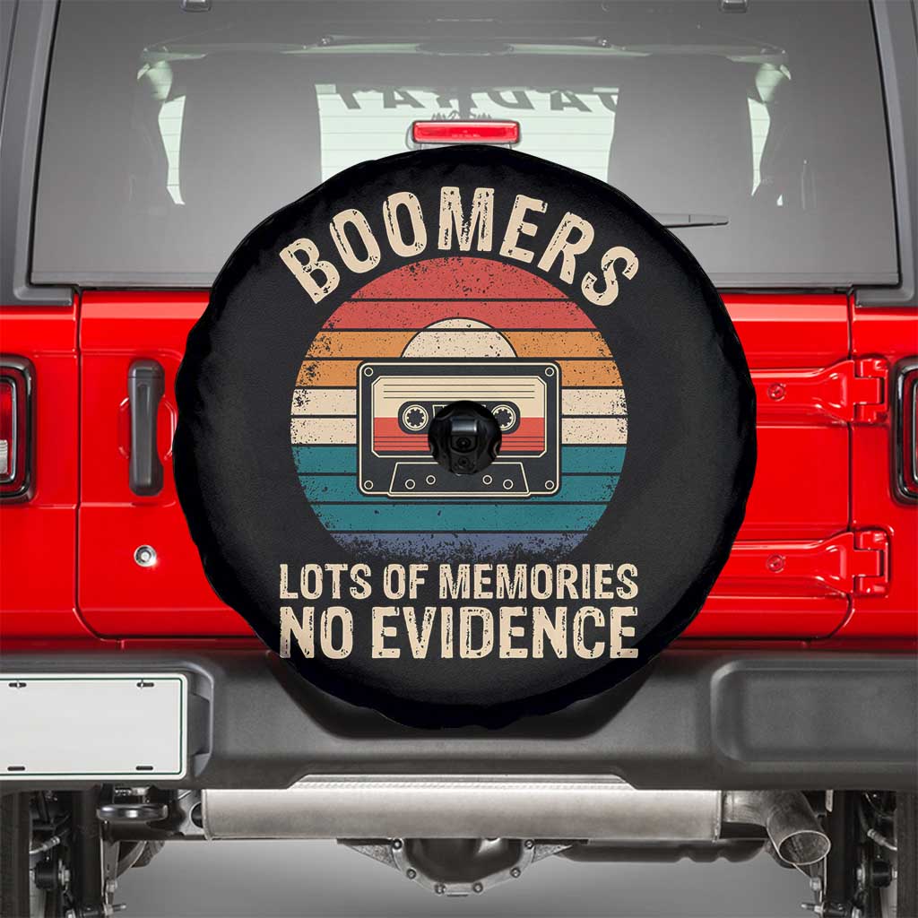 Funny Baby Boomers Lots Of Memories No Evidence Gift Spare Tire Cover TS12 Black Print Your Wear