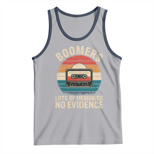 Funny Baby Boomers Lots Of Memories No Evidence Gift Tank Top TS12 Athletic Heather Navy Print Your Wear