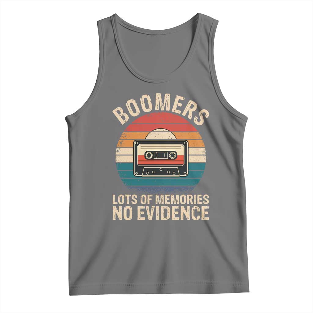 Funny Baby Boomers Lots Of Memories No Evidence Gift Tank Top TS12 Black Heather Print Your Wear