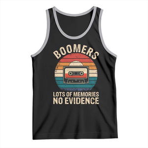 Funny Baby Boomers Lots Of Memories No Evidence Gift Tank Top TS12 Black Athletic Heather Print Your Wear
